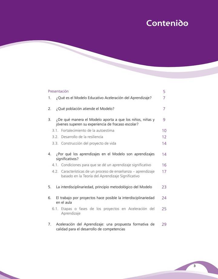 Guía Docente - 1° a 5° - Aceleración (MEN) PDF 3 Índice de Guía Docente - 1° a 5° - Aceleración