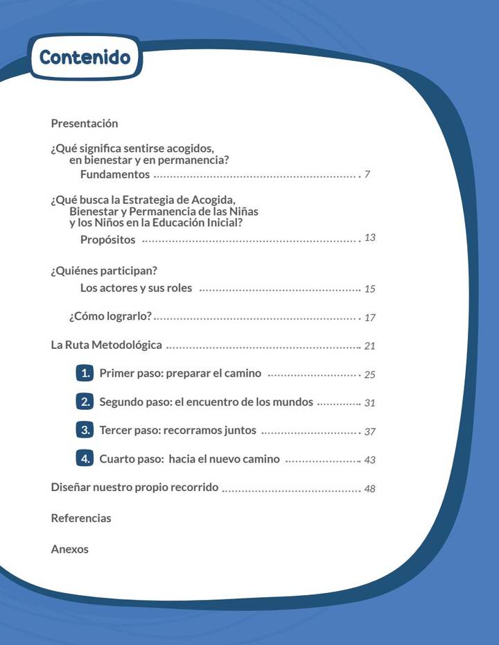 Cartilla Acogida, Bienestar y Permanencia (MEN) PDF 3 Índice de Cartilla Acogida, Bienestar y Permanencia