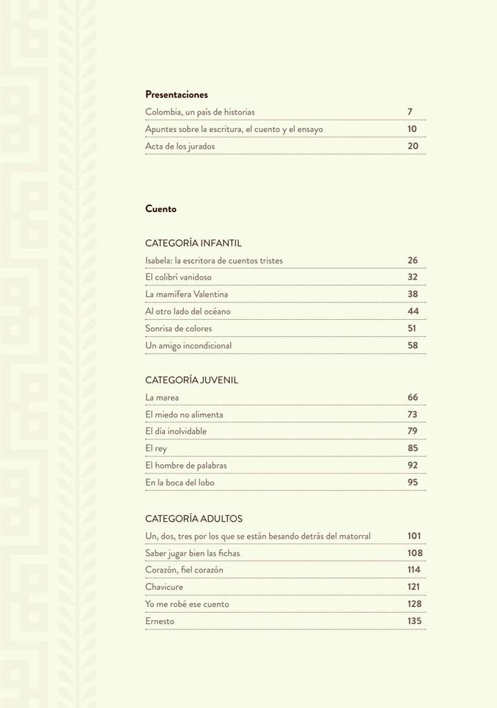 Concurso Nacional de Escritura 2021 (MEN) PDF 3 Índice de Concurso Nacional de Escritura 2021