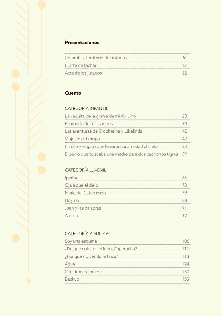 Concurso Nacional de Escritura 2022 (MEN) PDF 3 Índice de Concurso Nacional de Escritura 2022
