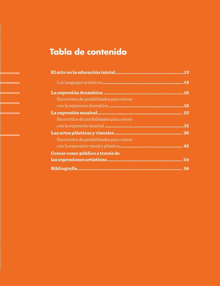 Índice de Educación Artística - El Arte en la Educación Inicial