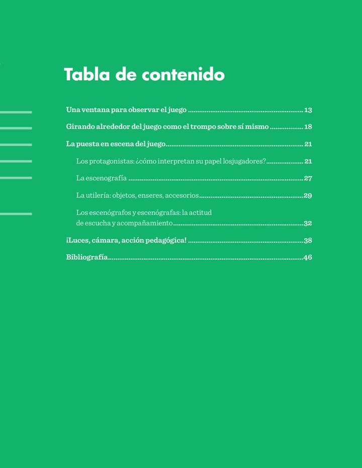 Índice de El Juego en la Educación Inicial (Doc. 22)