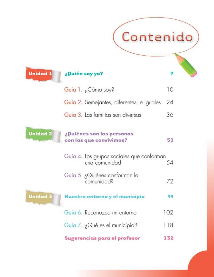 Ciencias Sociales 2° - Escuela Nueva - Primera Cartilla (MEN) PDF 3 Índice de Ciencias Sociales 2° - Escuela Nueva - Primera Cartilla
