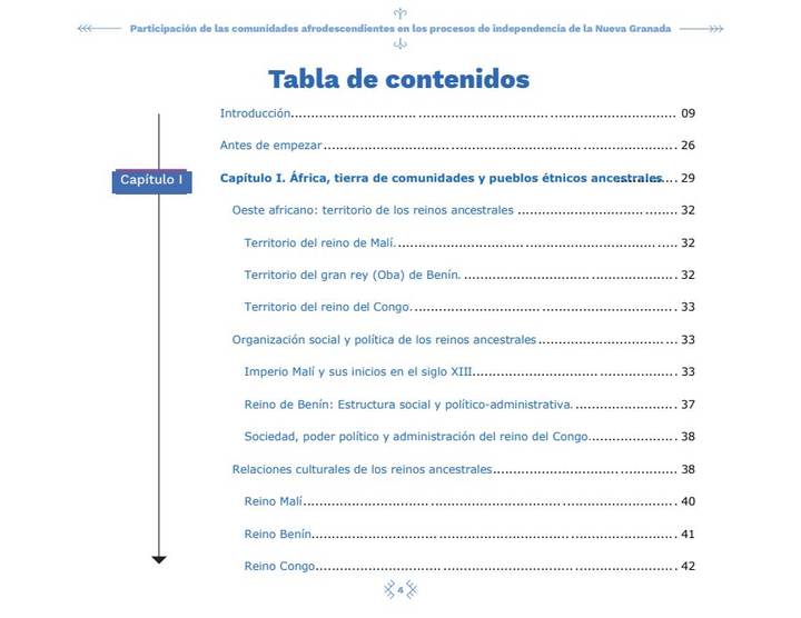 Índice de Ciencias Sociales 6° a 11° Grado - Historia Hoy - Afrocolombianos