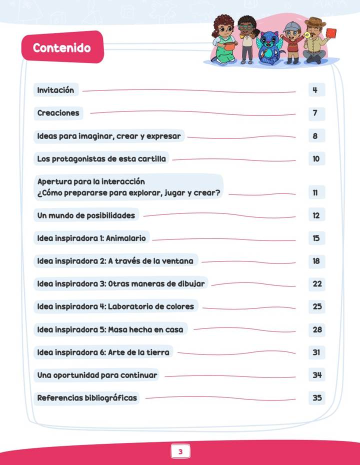 Ideas para Imaginar, Crear y Expresar - Transición (MEN) PDF 3 Índice de Ideas para Imaginar, Crear y Expresar - Transición