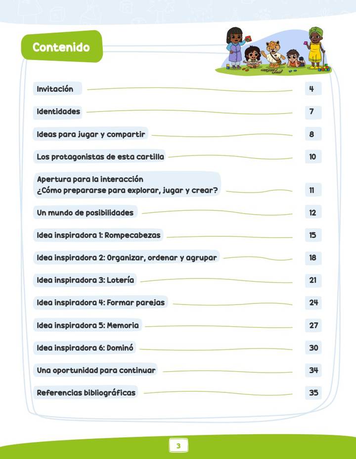 Índice de Ideas para Jugar y Compartir - Transición