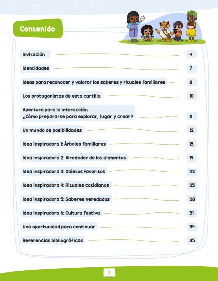 Ideas para Reconocer y Valorar los Saberes Familiares (MEN) PDF 3 Índice de Ideas para Reconocer y Valorar los Saberes Familiares