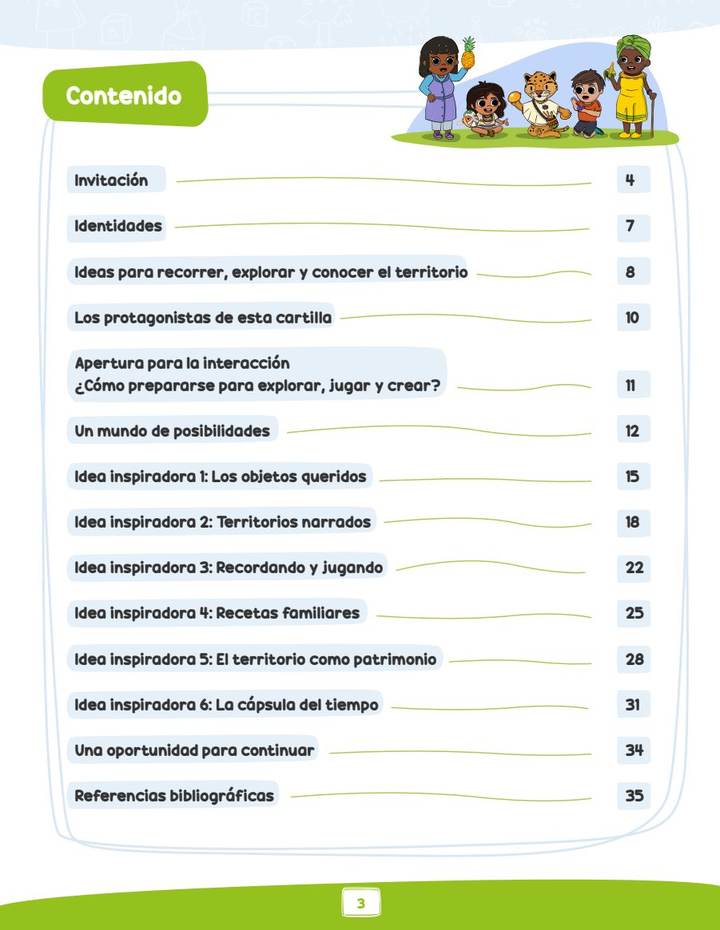 Ideas para Recorrer y Explorar el Territorio (MEN) PDF 3 Índice de Ideas para Recorrer y Explorar el Territorio