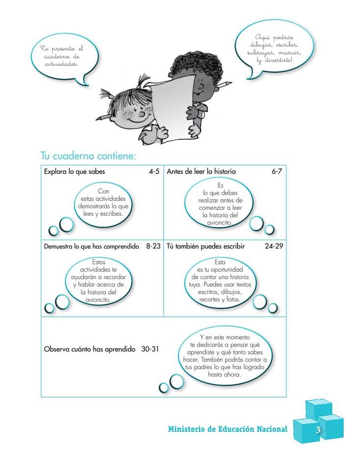 Lenguaje 1° Grado - Nivelemos - Cuadernillo (MEN) PDF 3 Índice de Lenguaje 1° Grado - Nivelemos - Cuadernillo