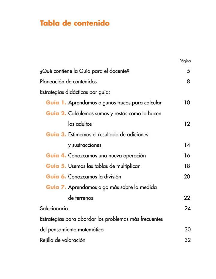 Matemáticas 3° Grado - Nivelemos - Guía Docente (MEN) PDF 3 Índice de Matemáticas 3° Grado - Nivelemos - Guía Docente