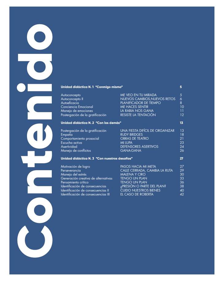Educación Socioemocional 6° Grado - Paso a Paso - Cuaderno de Trabajo del Estudiante (MEN) PDF 3 Índice de Educación Socioemocional 6° Grado - Paso a Paso - Cuaderno de Trabajo del Estudiante