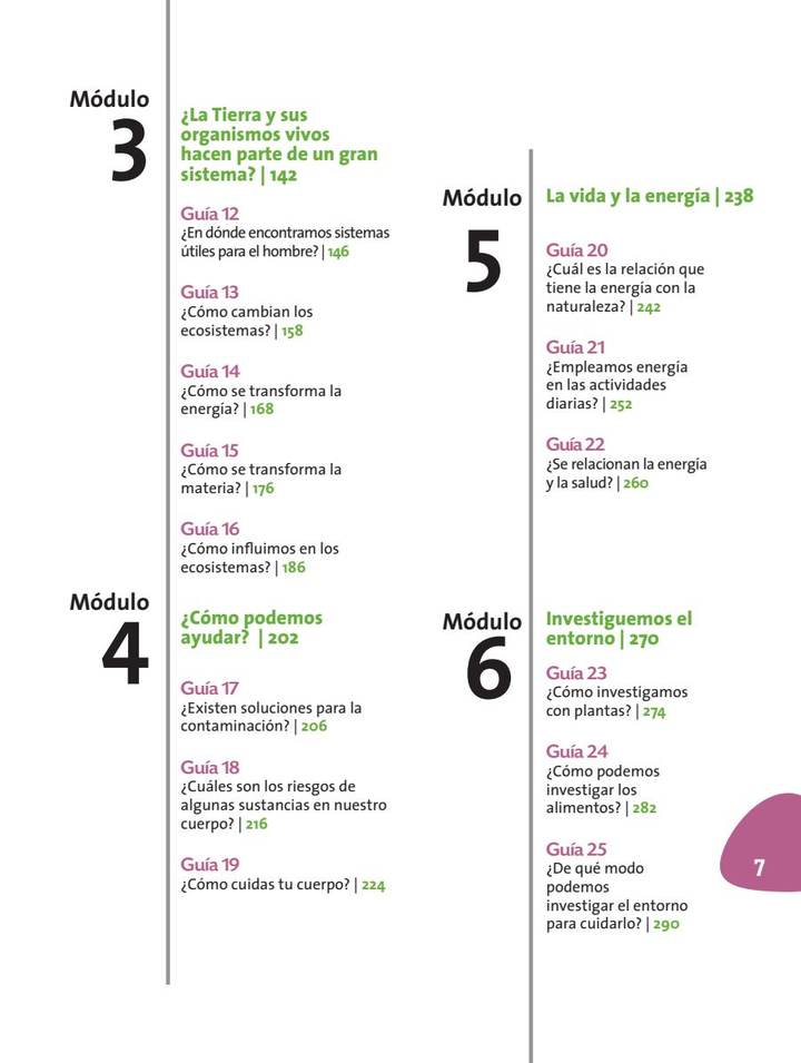 Ciencias Naturales 7° - Postprimaria - Libro (MEN) PDF 3 Índice de Ciencias Naturales 7° - Postprimaria - Libro