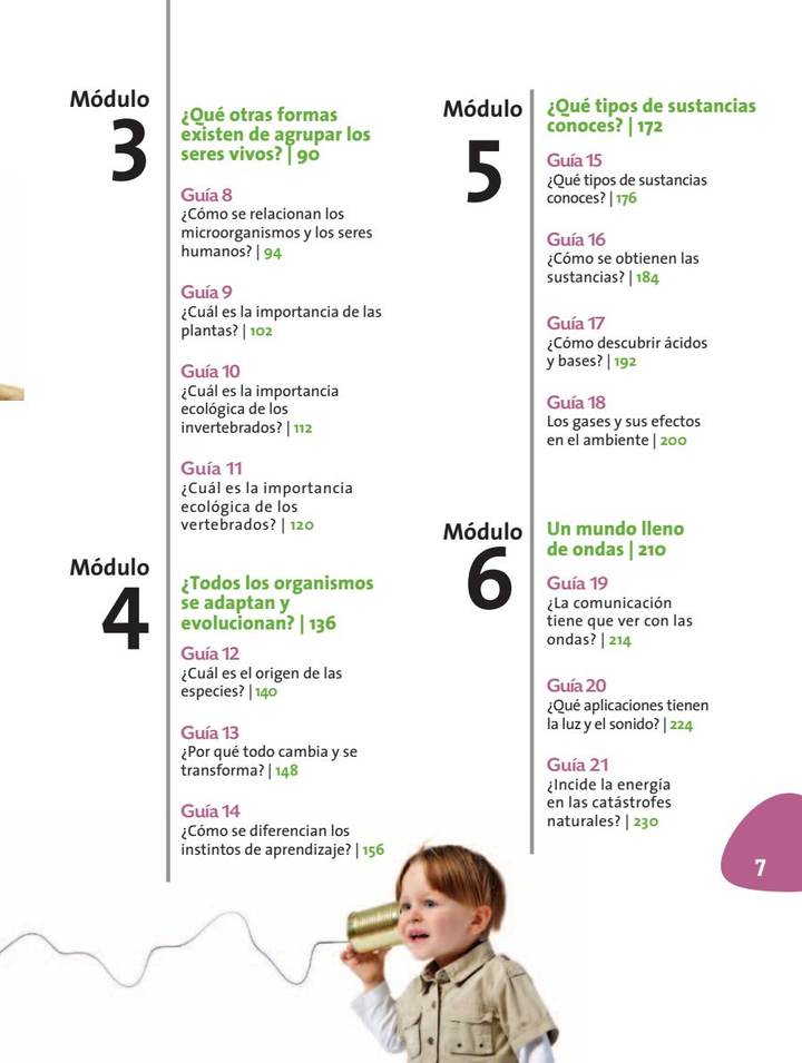 Ciencias Naturales 9° - Postprimaria - Libro (MEN) PDF 3 Índice de Ciencias Naturales 9° - Postprimaria - Libro