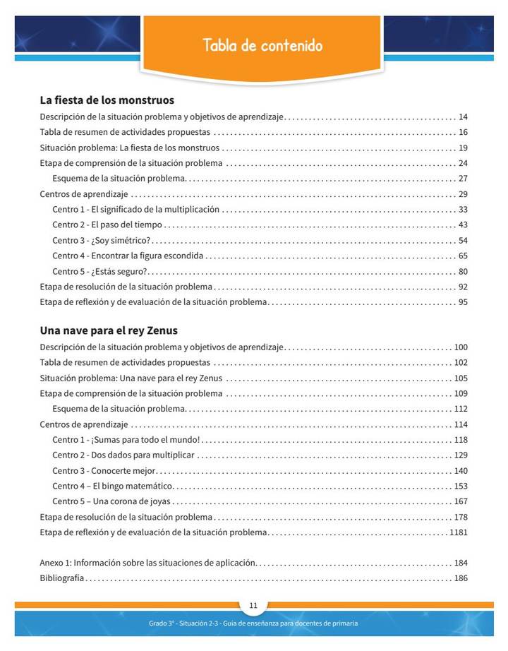 Matemáticas 3° Grado - PREST - Situación 2 - 3 Guía del Docente (MEN) PDF 3 Índice de Matemáticas 3° Grado - PREST - Situación 2 - 3 Guía del Docente