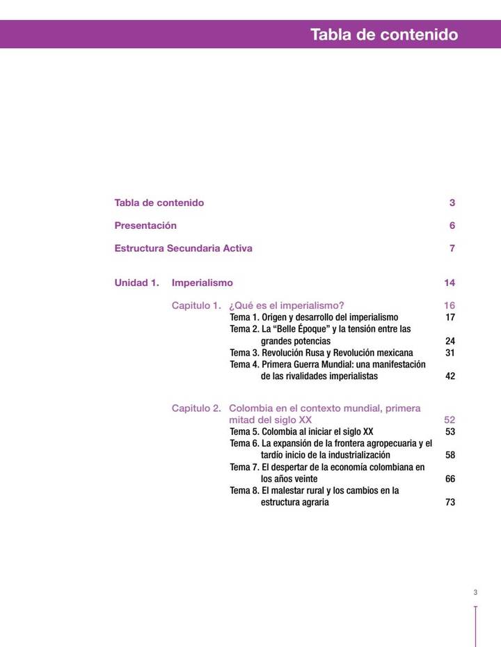 Ciencias Sociales 9° Grado - Secundaria Activa - Libro del Estudiante (MEN) PDF 3 Índice de Ciencias Sociales 9° Grado - Secundaria Activa - Libro del Estudiante