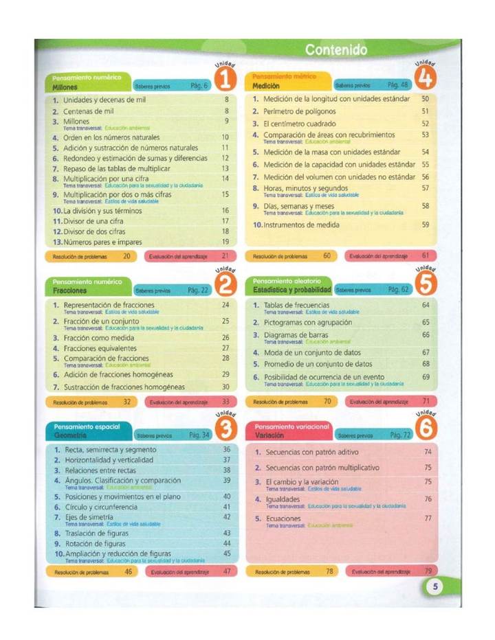 Matemáticas 3° Grado - Vamos a Aprender - Cuaderno (MEN) PDF 3 Índice de Matemáticas 3° Grado - Vamos a Aprender - Cuaderno