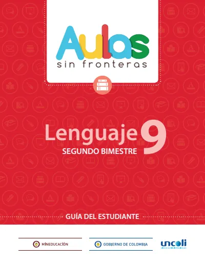 Lenguaje 9° - Aulas Sin Fronteras - B2 Estudiante (MEN) PDF 1 Portada de Lenguaje 9° - Aulas Sin Fronteras - B2 Estudiante - MEN Colombia