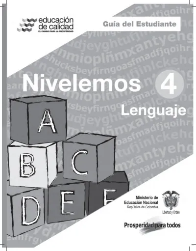 Lenguaje 4° Grado - Nivelemos - Libro del Estudiante (MEN) PDF 2 Portada de Nivelemos Lenguaje 4 – Libro del estudiante
