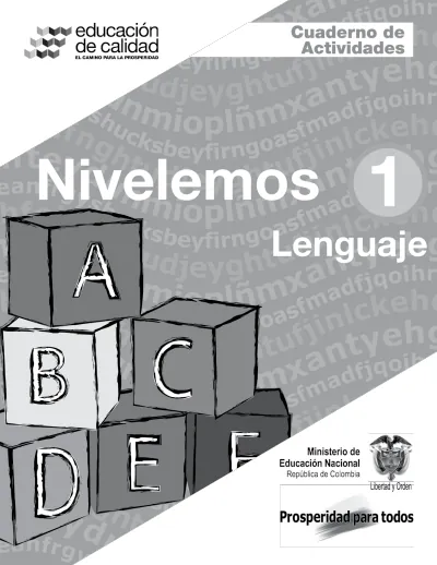 Lenguaje 1° Grado - Nivelemos - Cuadernillo (MEN) PDF 2 Portada de Lenguaje 1° Grado - Nivelemos - Cuadernillo - MEN Colombia