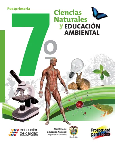 Ciencias Naturales 7° - Postprimaria - Libro (MEN) PDF 2 Portada de Ciencias Naturales 7° - Postprimaria - Libro - MEN Colombia