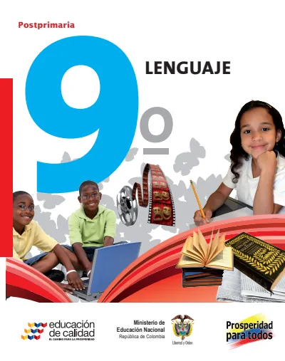 Lenguaje 9° Grado - Postprimaria - Libro del Estudiante (MEN) PDF 2 Portada de Postprimaria Rural Lenguaje Grado 9