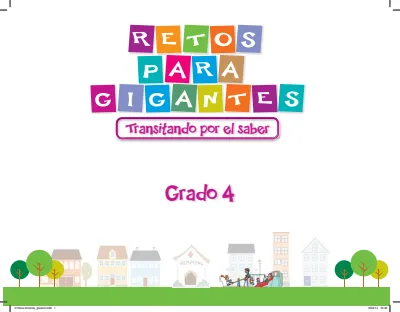 Guía del Docente - 4° Grado - Retos para Gigantes (MEN) PDF 2 Portada de Guía del Docente - 4° Grado - Retos para Gigantes - MEN Colombia