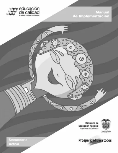 Todas las Áreas 6° a 9° Grado - Secundaria Activa - Manual de Implementación (MEN) PDF 2 Portada de Secundaria Activa – Manual de implementación
